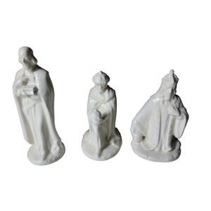 HOLLAND MOLD Three Wise Men Off White Ceramic Figurines Nativity - set of 3